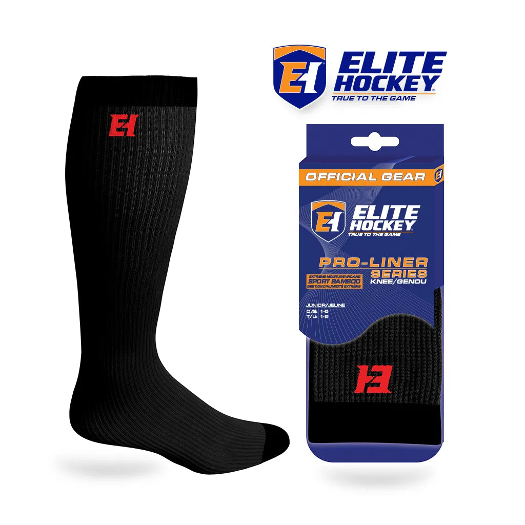 Elite Hockey Pro-Liner svarte sokker junior