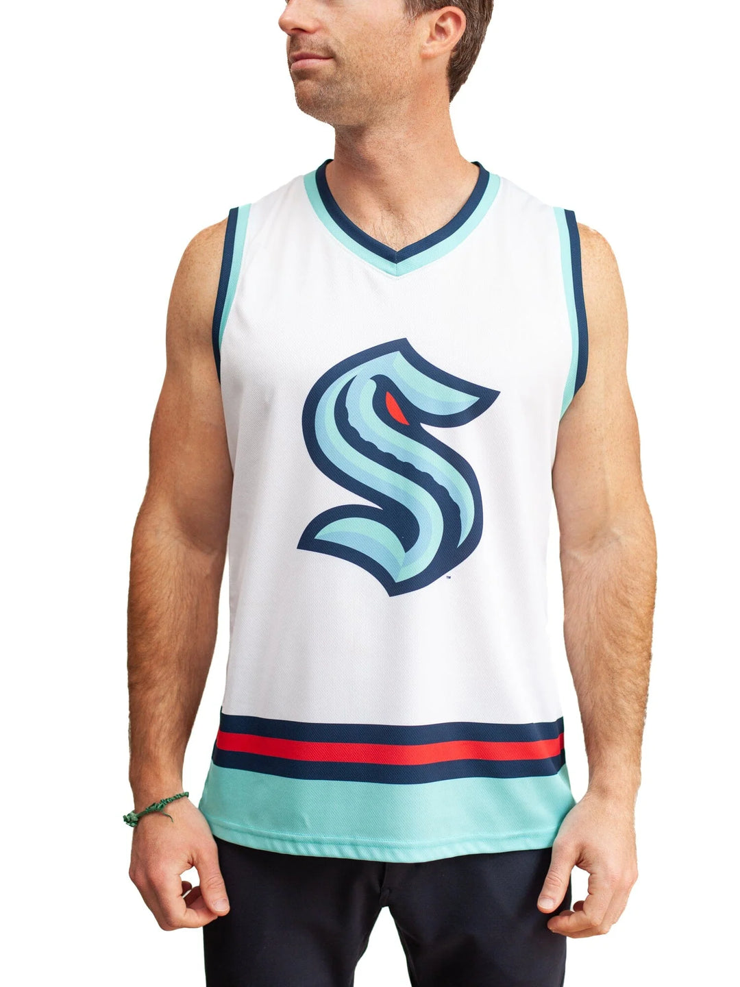 NHL Seattle Kraken Hvit Hockey Singlet for menn