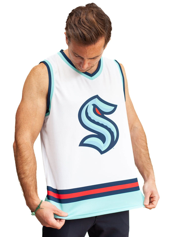 NHL Seattle Kraken Hvit Hockey Singlet for menn